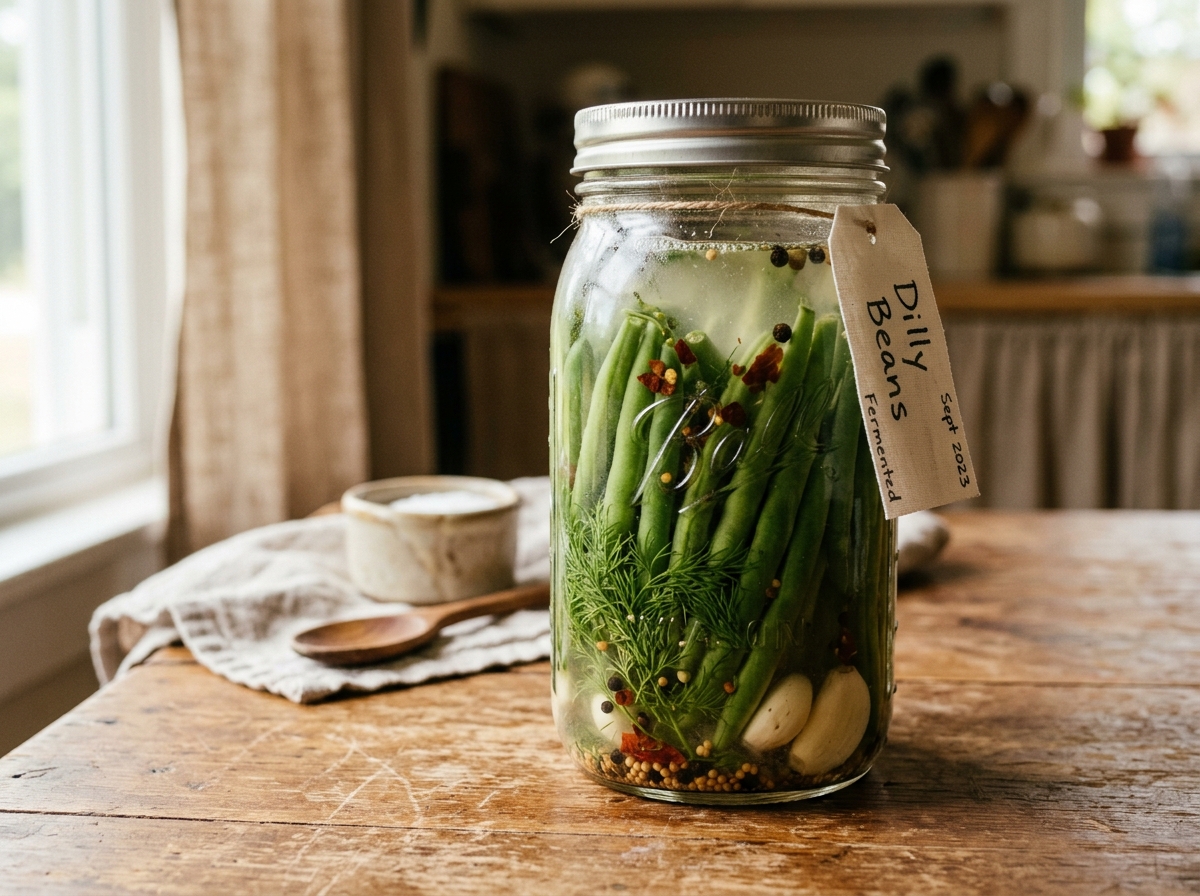 Fermented Green Beans (Dilly Beans)
