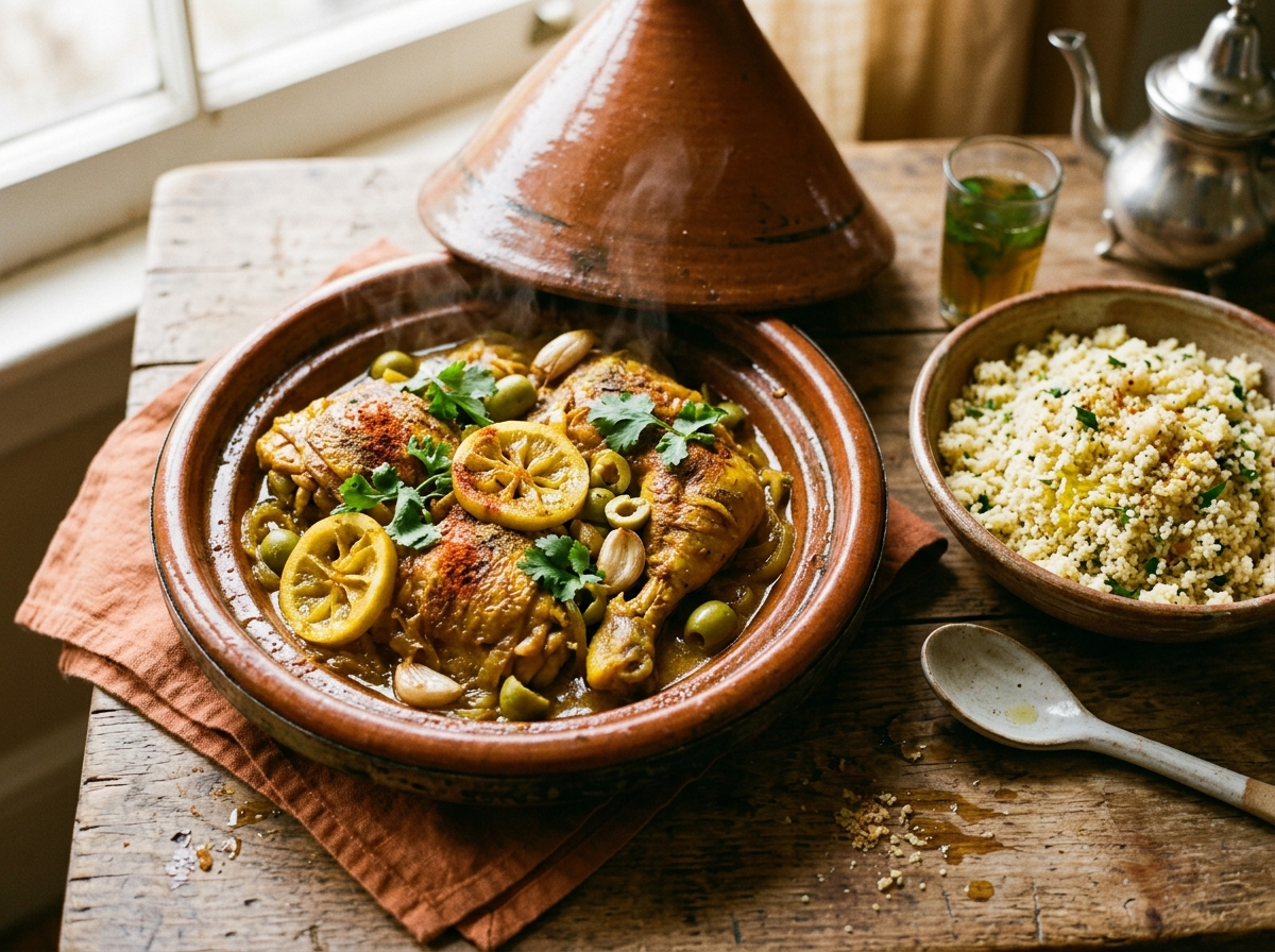 Moroccan Chicken Tagine with Preserved Lemons and Olives