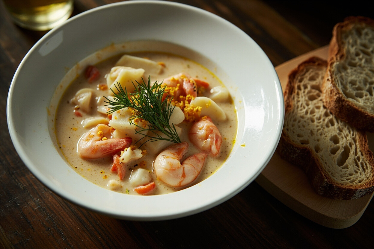PNW Seafood Chowder with Lemon & Dill
