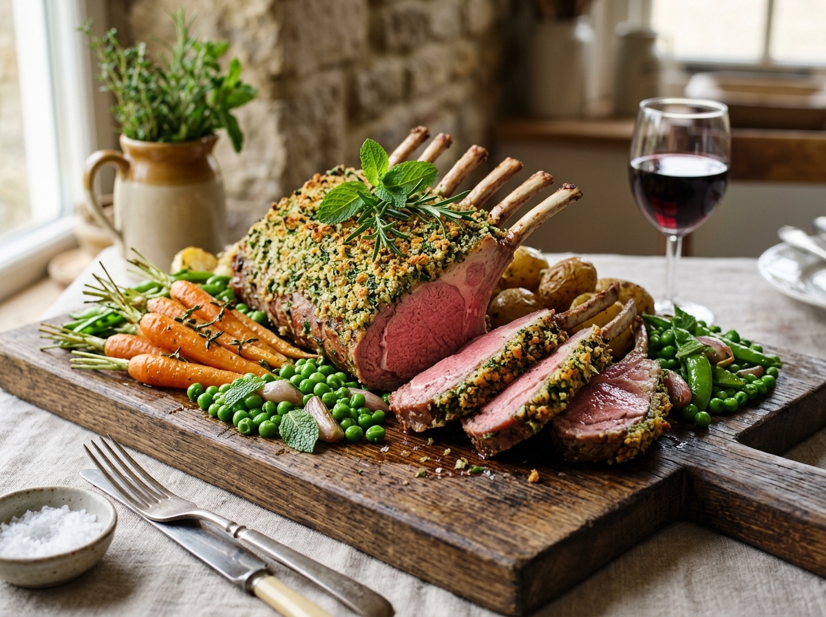 Herb-Crusted Spring Lamb