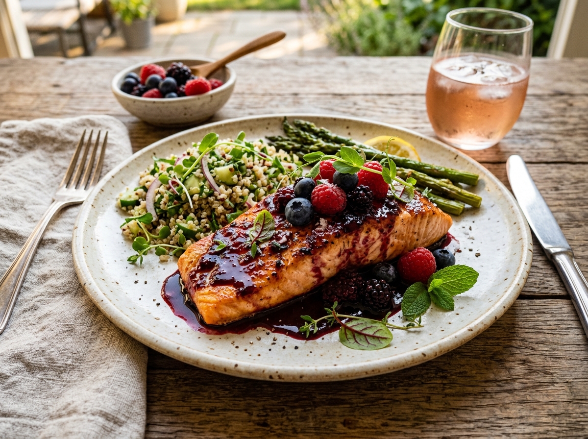 Summer Berry-Glazed Salmon