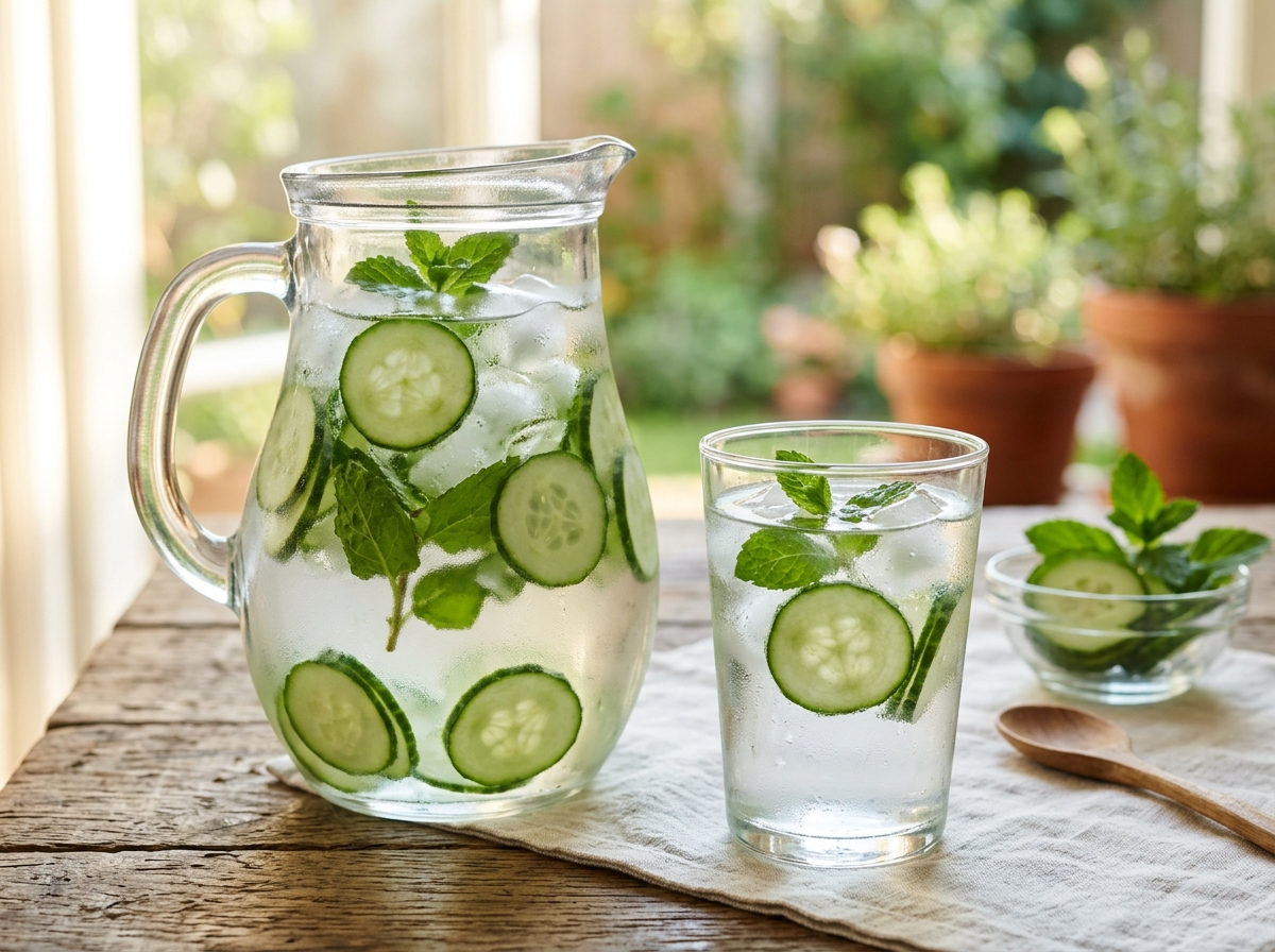 Cucumber-Mint Water