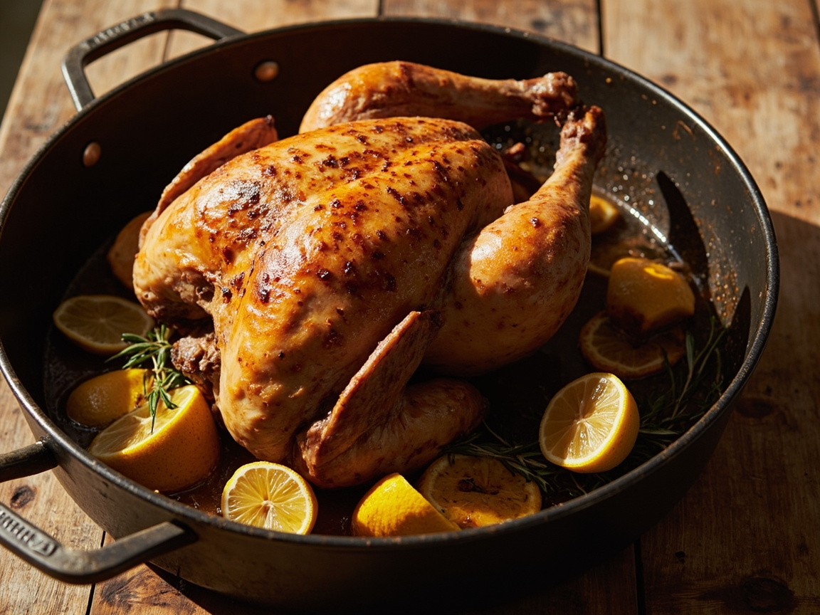 Slow-Roasted Chicken with Preserved Lemon